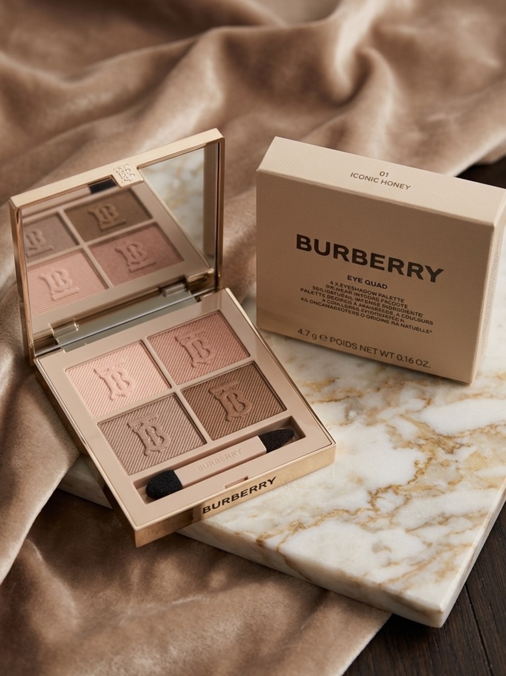 Burberry Eye Quad Palette — 01 Iconic Honey🥳🥳❌❌